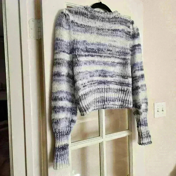 Wild Fable Women's Blue Comfy Cozy Crop Knit Chunky Fall Winter Sweater Medium - Picture 4 of 11